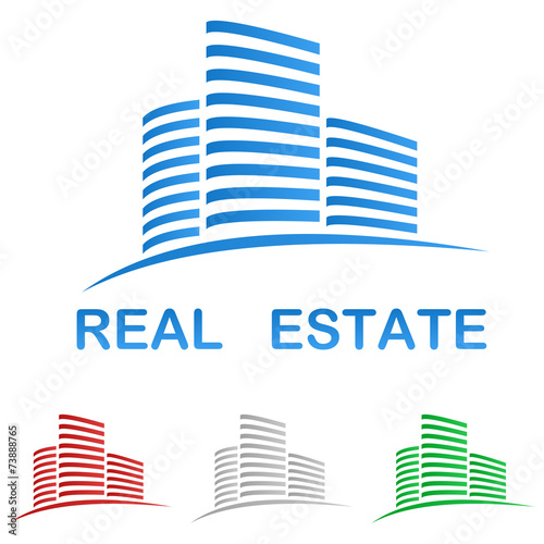 Real estate vector logo design template set