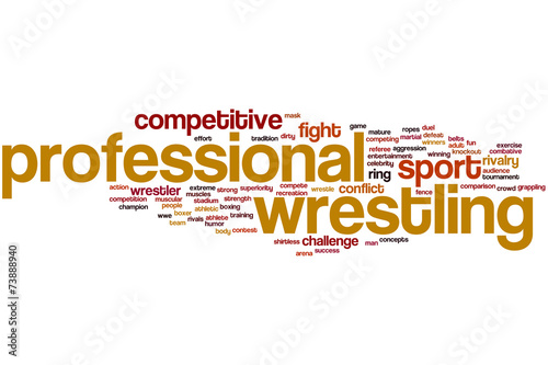 Professional wrestling word cloud photo