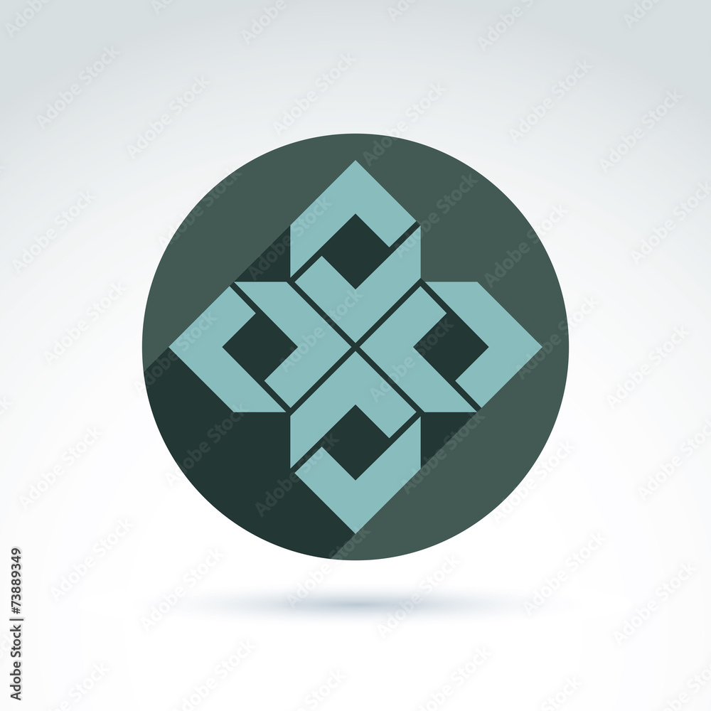 Geometric abstract icon, abstract symbol, vector graphic design