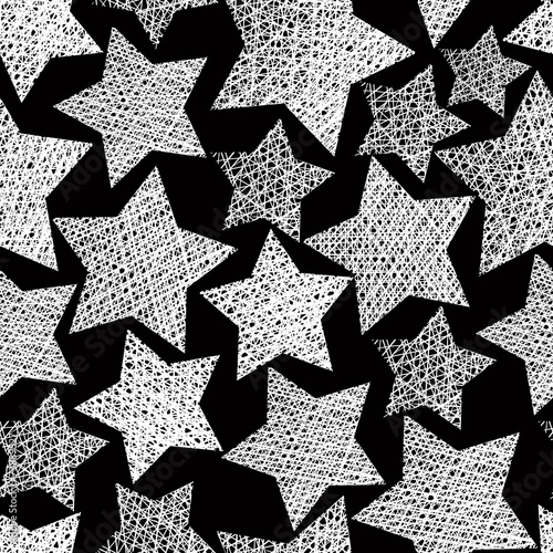 Stars seamless pattern, vec...