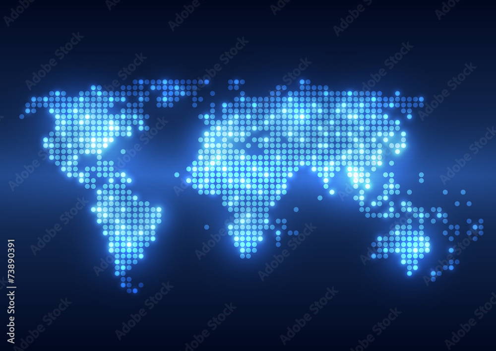 Abstract technology digital backgrounds with Earth map Abstract technology digital backgrounds with Earth map