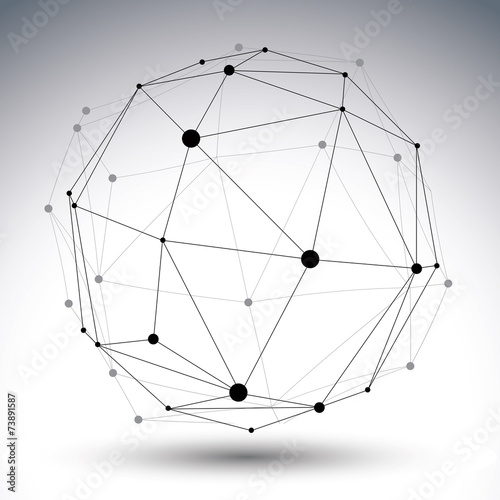 Spatial vector contrast digital eps8 object, geometric dimension