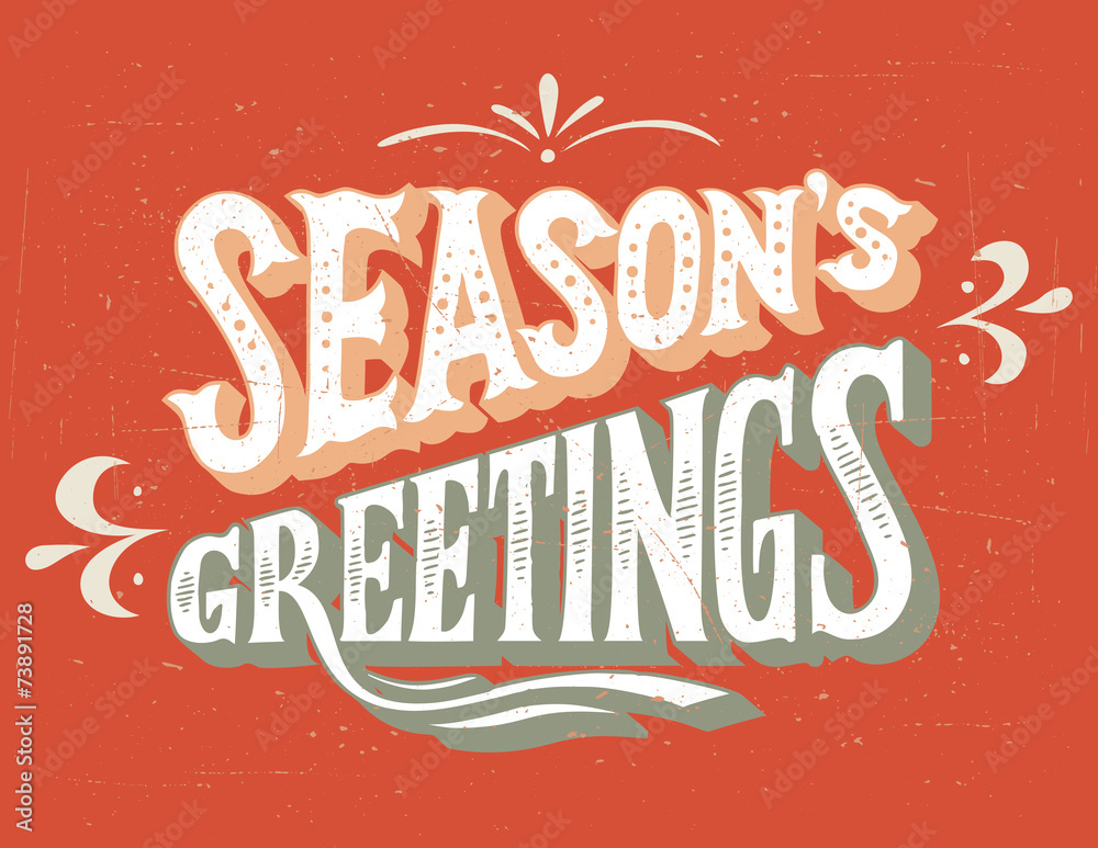 Season's Greetings hand-lettering
