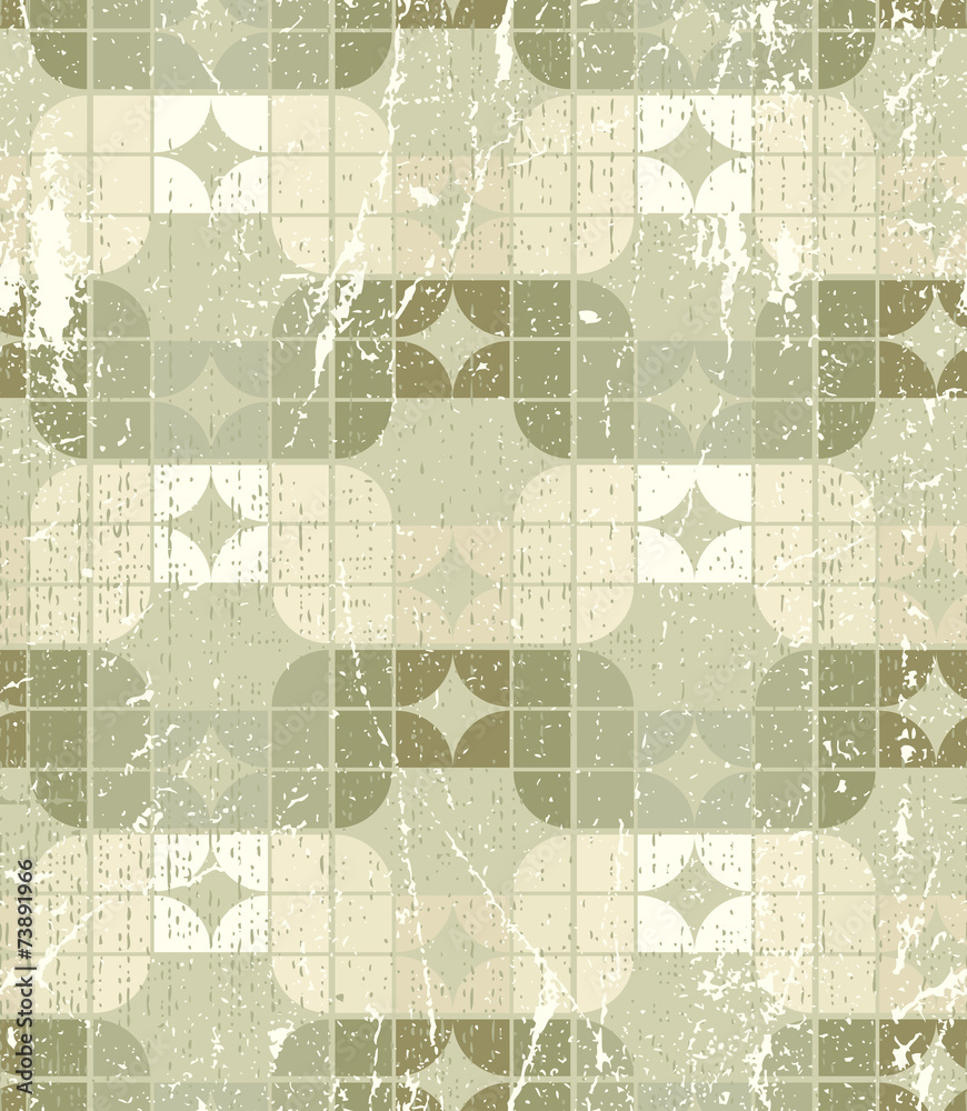 Fototapeta premium Neutral tattered textile geometric seamless pattern, decorative