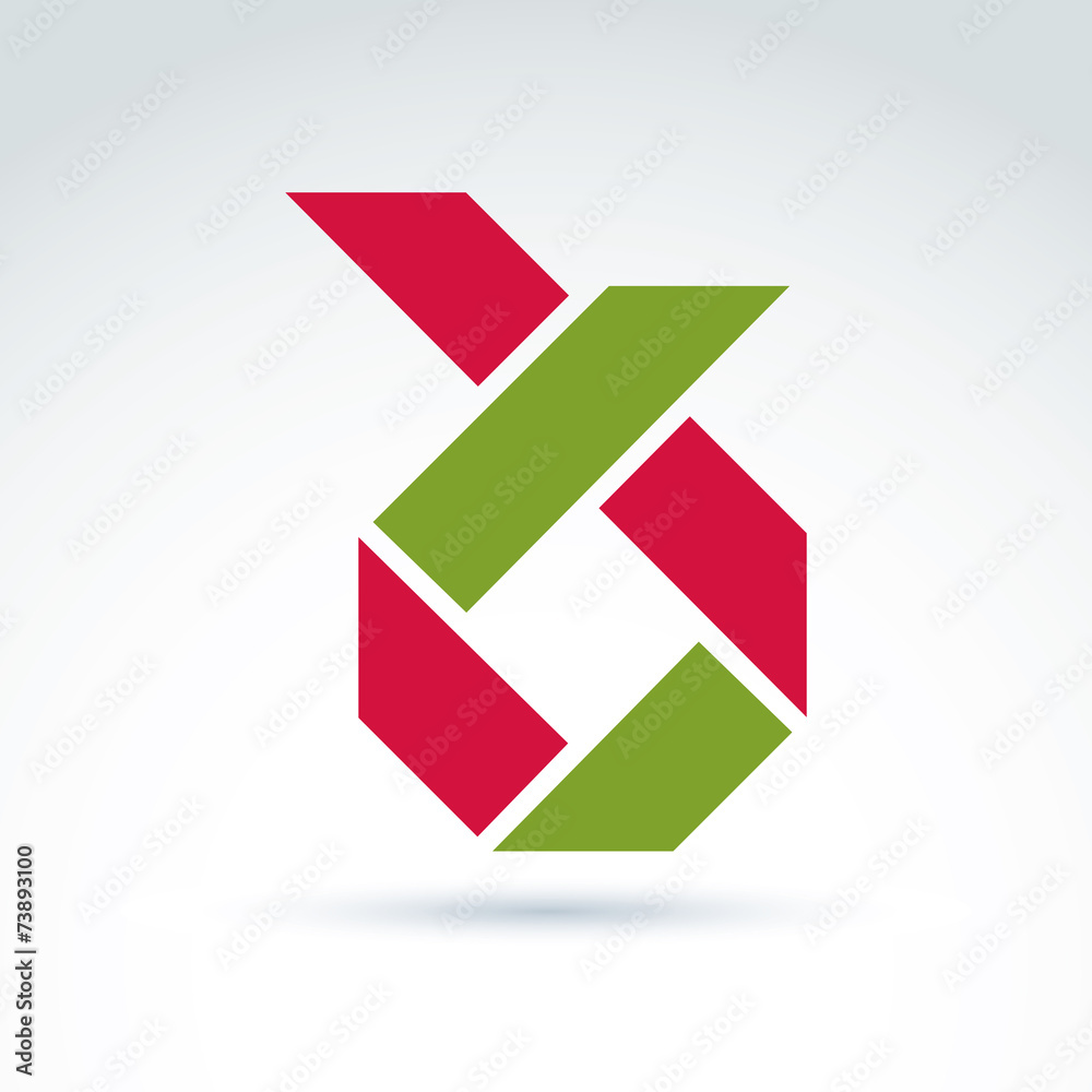 Bright composite corporate element created from separate geometr Bright composite corporate element created from separate geometr