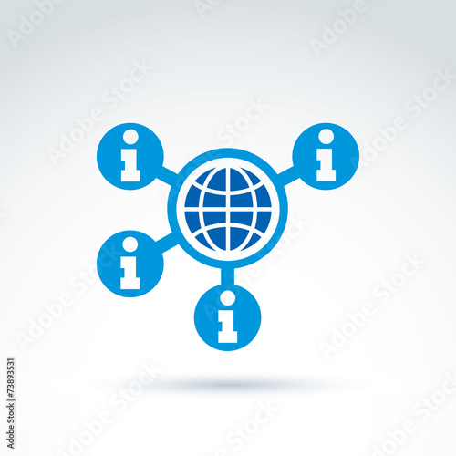 Information collecting and exchange theme icon, global news, soc