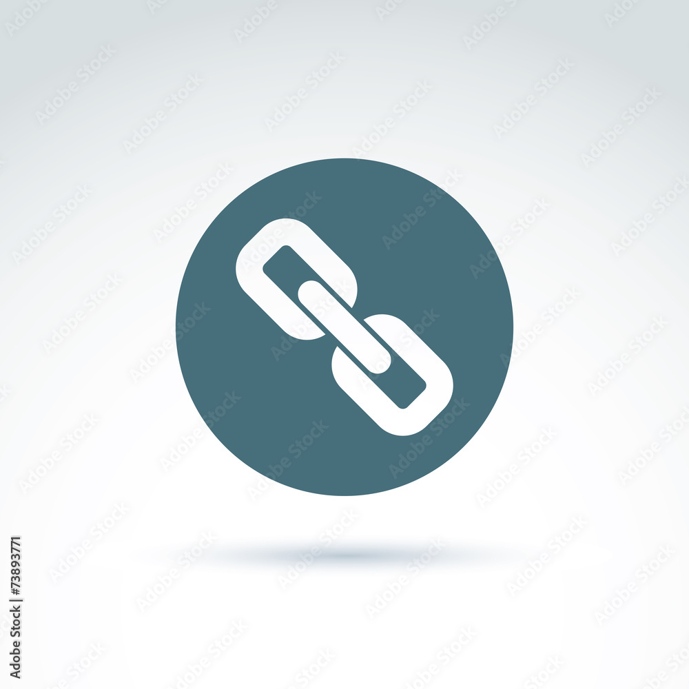 Chain link classic icon, vector conceptual unusual symbol for yo Chain link classic icon, vector conceptual unusual symbol for yo