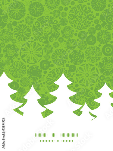 Vector abstract green and white circles Christmas tree