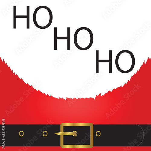 Santa Close Up with - HO HO HO.