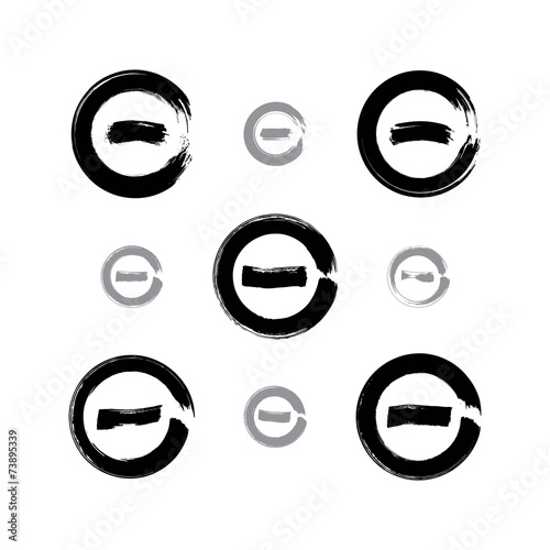 Set of monochrome hand-draw...