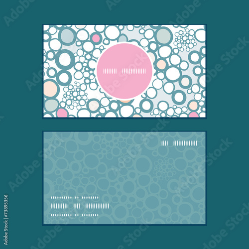 Vector colorful bubbles vertical round frame pattern business