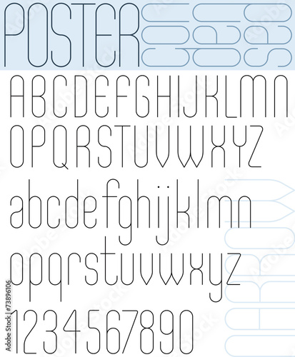Poster black slim condensed...