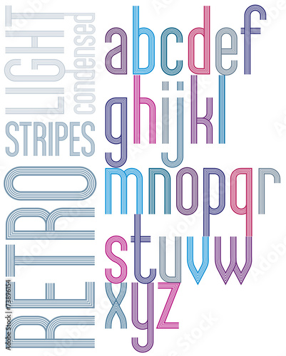 Poster retro light font wit...