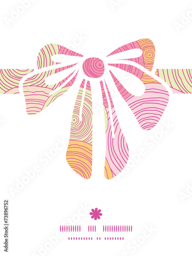 Vector doodle circle texture gift bow silhouette pattern frame