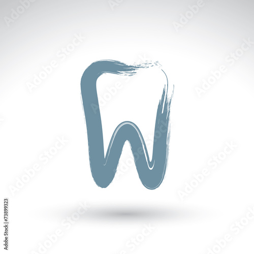 Hand drawn simple tooth ico...