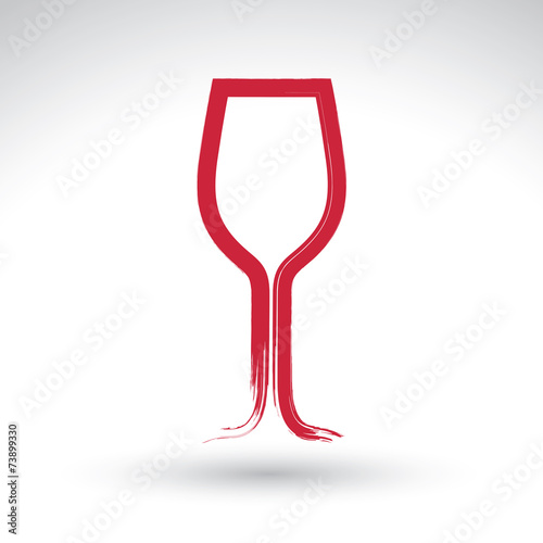 Hand-painted simple empty w...