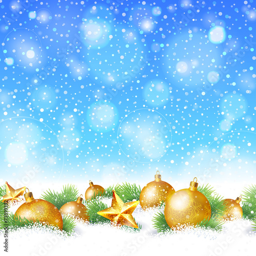 Christmas and New Year greeting card, background or banner