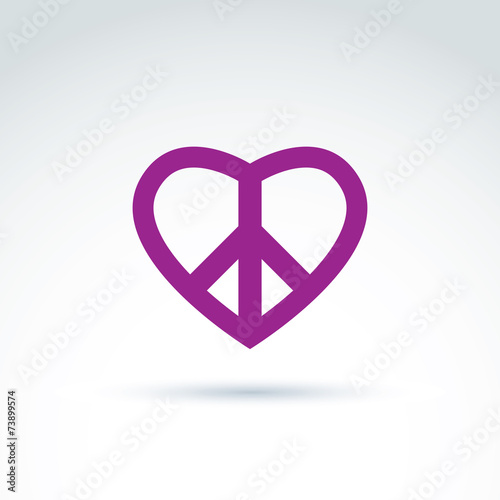 Antiwar and love vector ico...