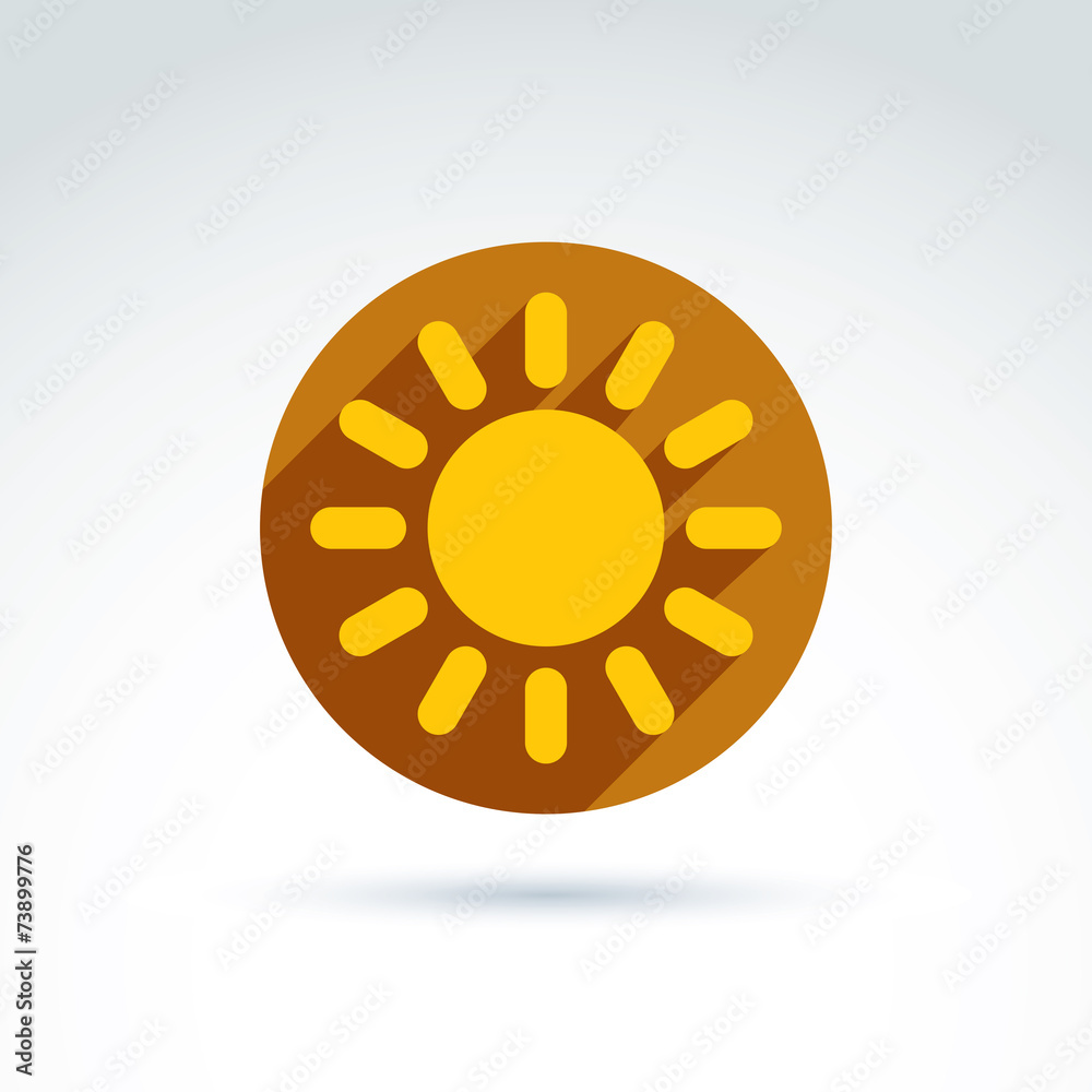 Vector sun isolated on white background, illustration of a sun w Vector sun isolated on white background, illustration of a sun w