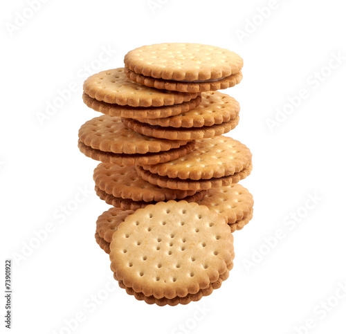 Sandwich biscuits on a white background