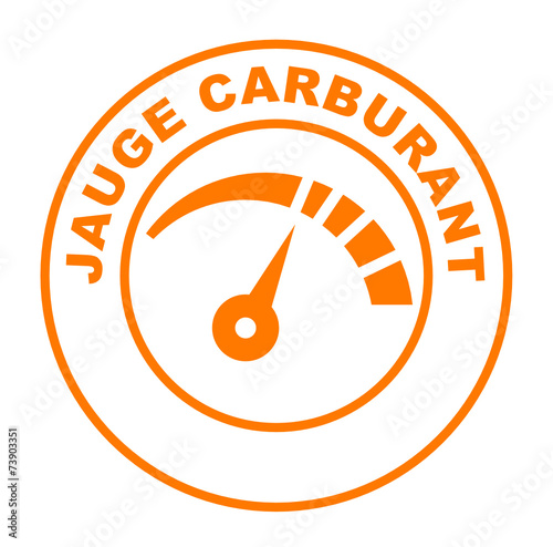 jauge carburant sur bouton web rond orange