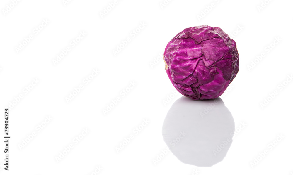 Whole red cabbage over white background Whole red cabbage over white background