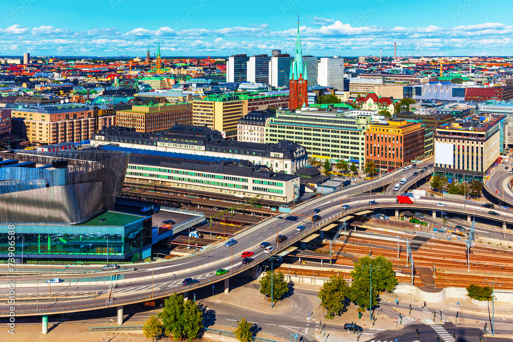 Obraz premium Aerial panorama of Stockholm, Sweden