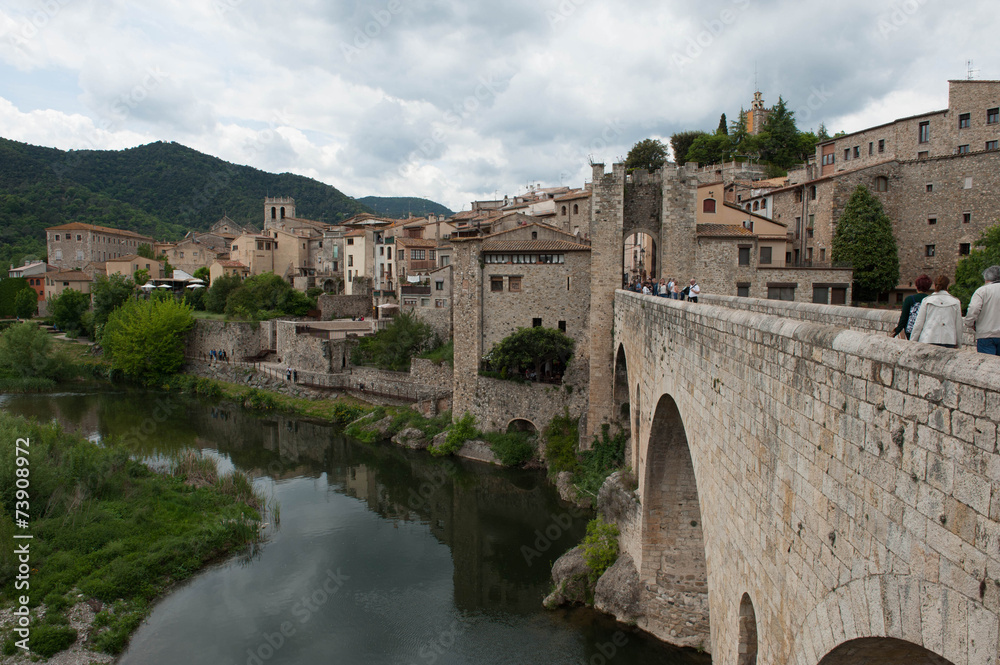 medieval village of besalu in catalonia Spain