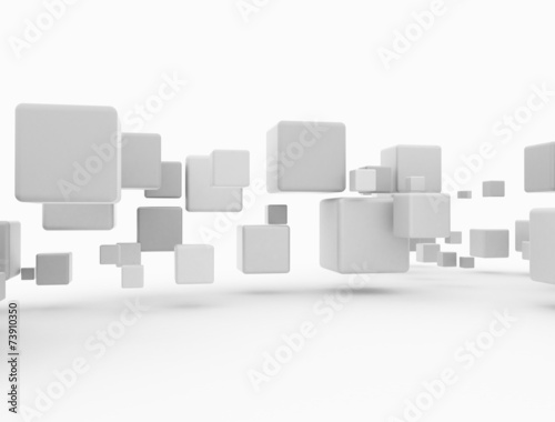 Fototapeta Naklejka Na Ścianę i Meble -  3d cubes blank