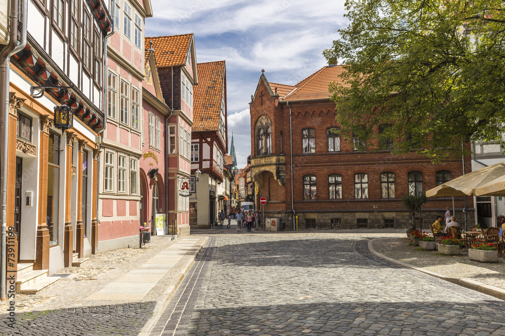 Alte deutsche Häuser in Quedlinburg 06603