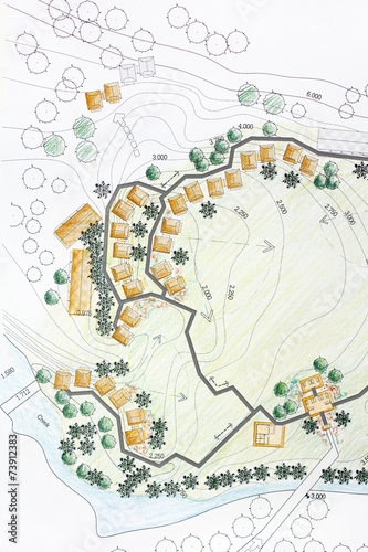 Landscape Architect Designing on site analysis plan