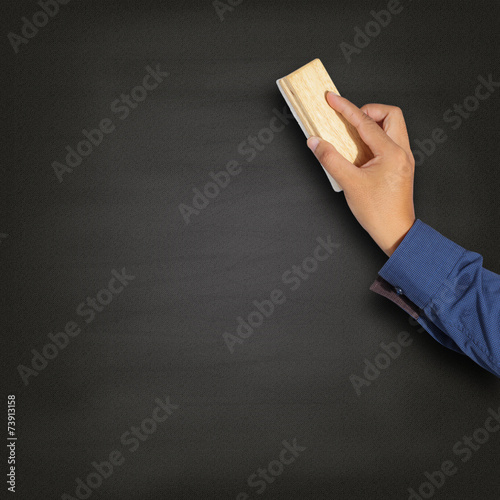 Cleaning a blackboard