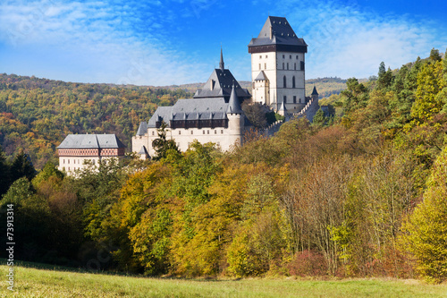 medieval gothic castle Karlstejn near Prague, Czech republic