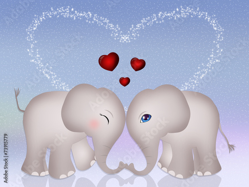 elephants in love