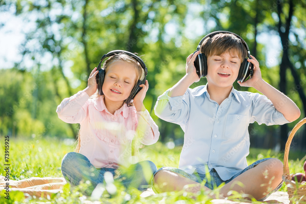 Children enjoying music