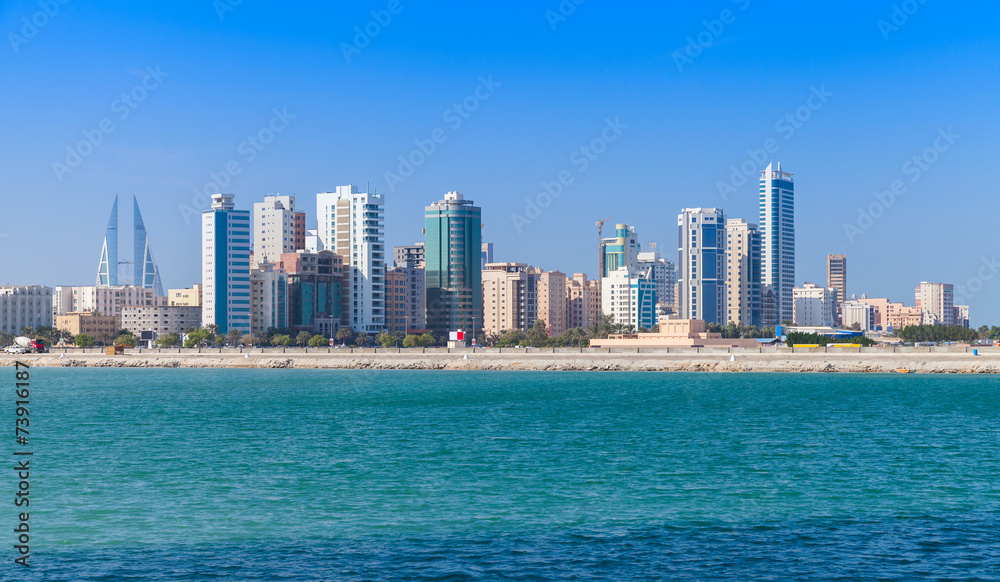 Skyline of Manama city, Bahrain, Middle East