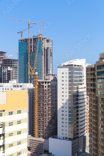 Modern office buildings and hotels are under construction