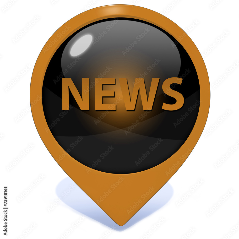 News pointer icon on white background News pointer icon on white background