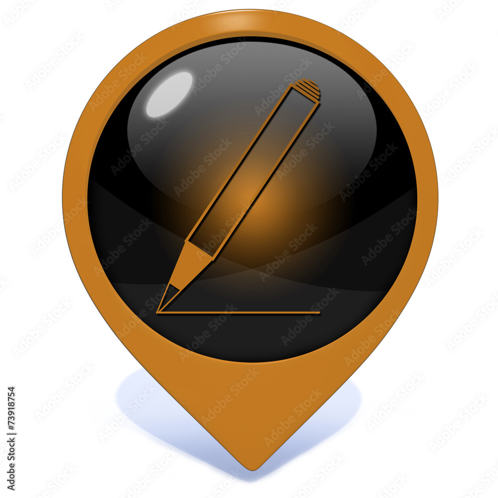 Pencil pointer icon on white background Pencil pointer icon on white background