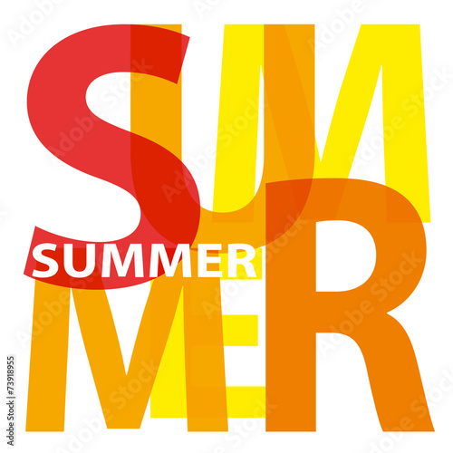 Vector summer. Broken text