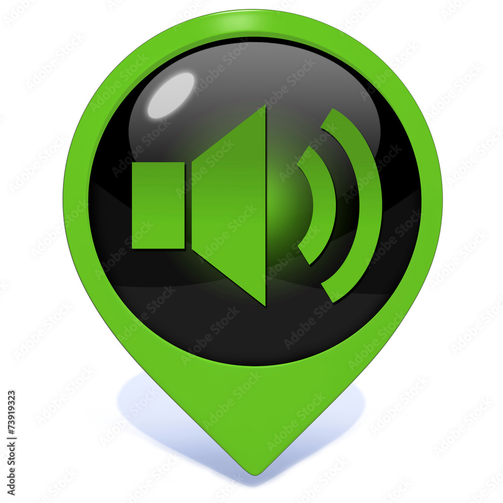 volume pointer icon on white background volume pointer icon on white background