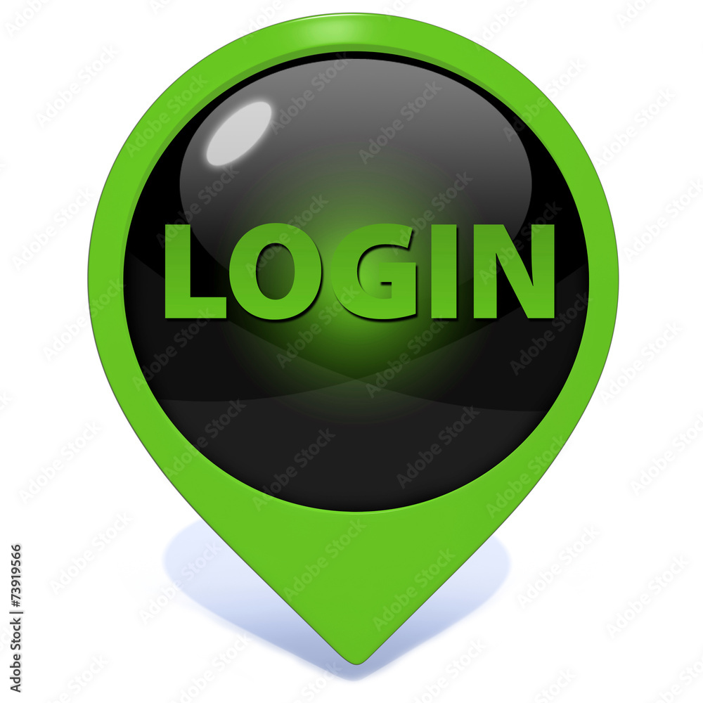 login pointer icon on white background login pointer icon on white background