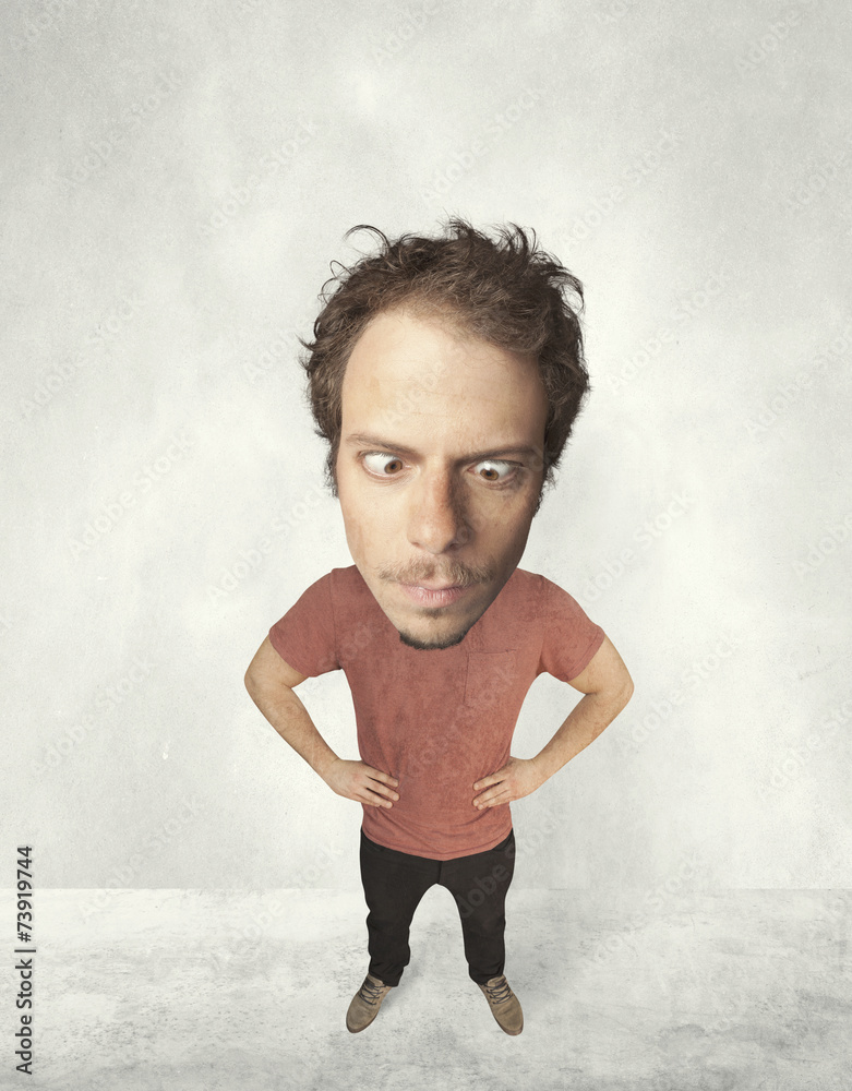 Obraz premium Person with big head