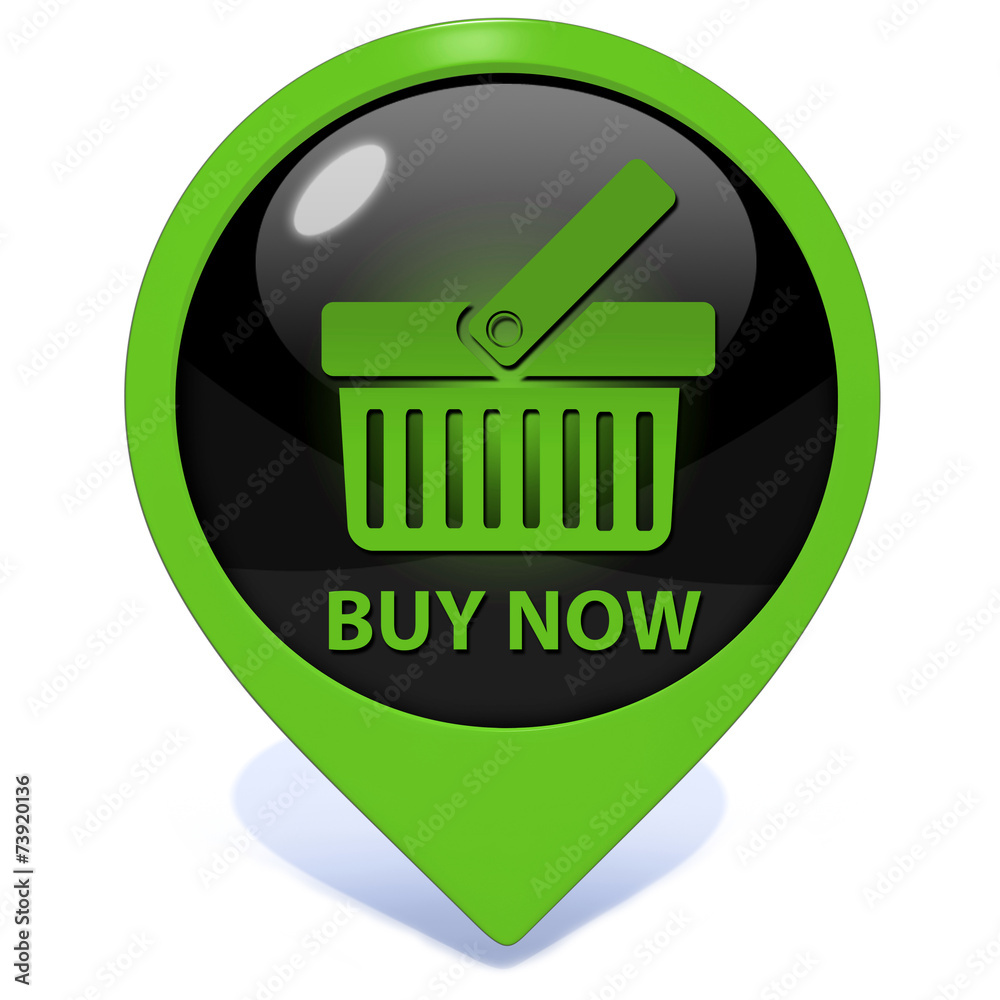 Buy now pointer icon on white background Buy now pointer icon on white background
