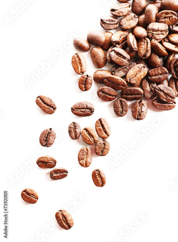 Coffee beans  isolated on white