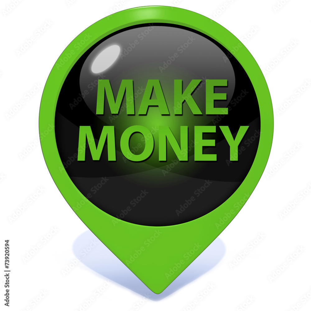 Make money pointer icon on white background Make money pointer icon on white background