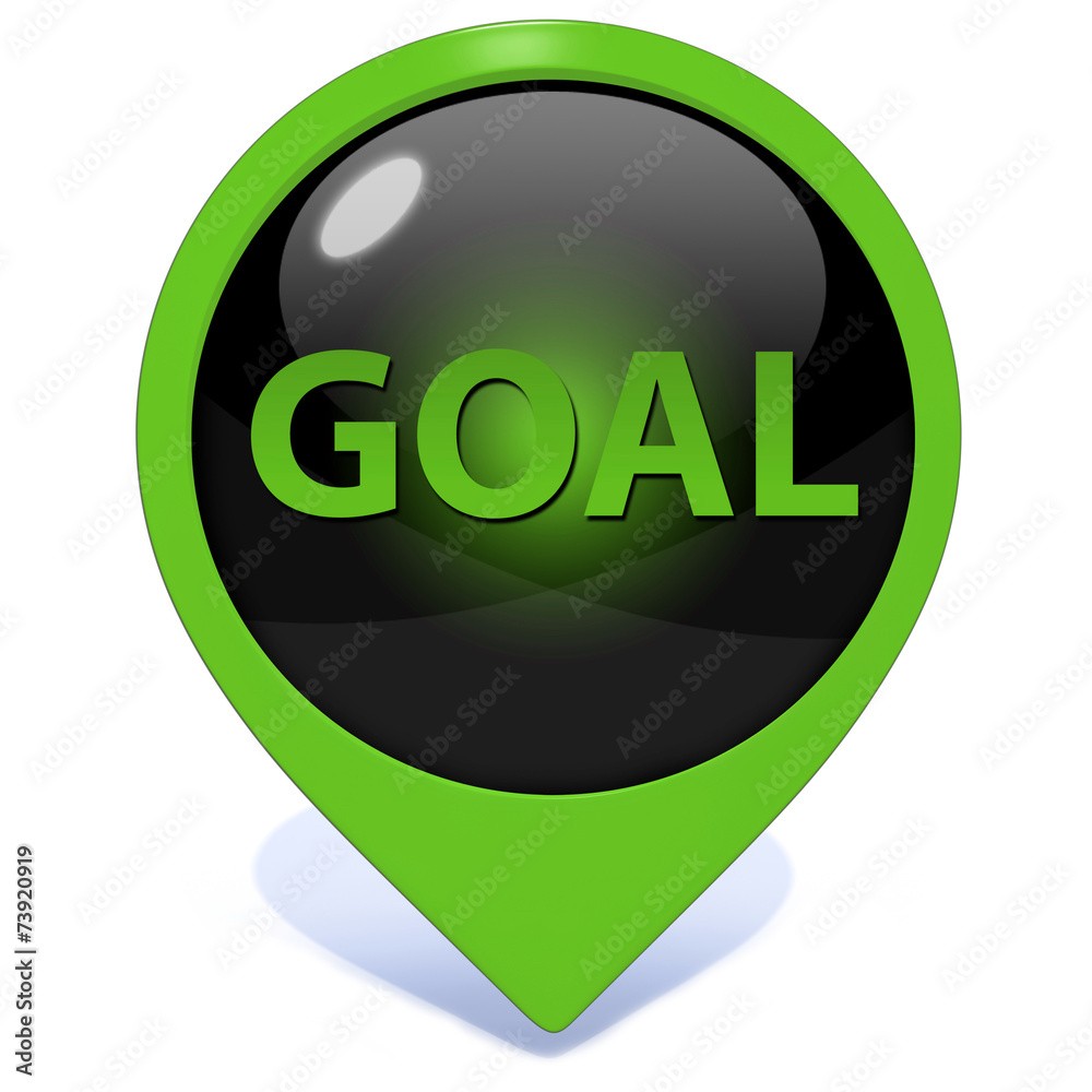 Goal pointer icon on white background Goal pointer icon on white background