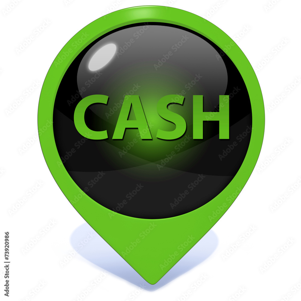 Cash pointer icon on white background Cash pointer icon on white background