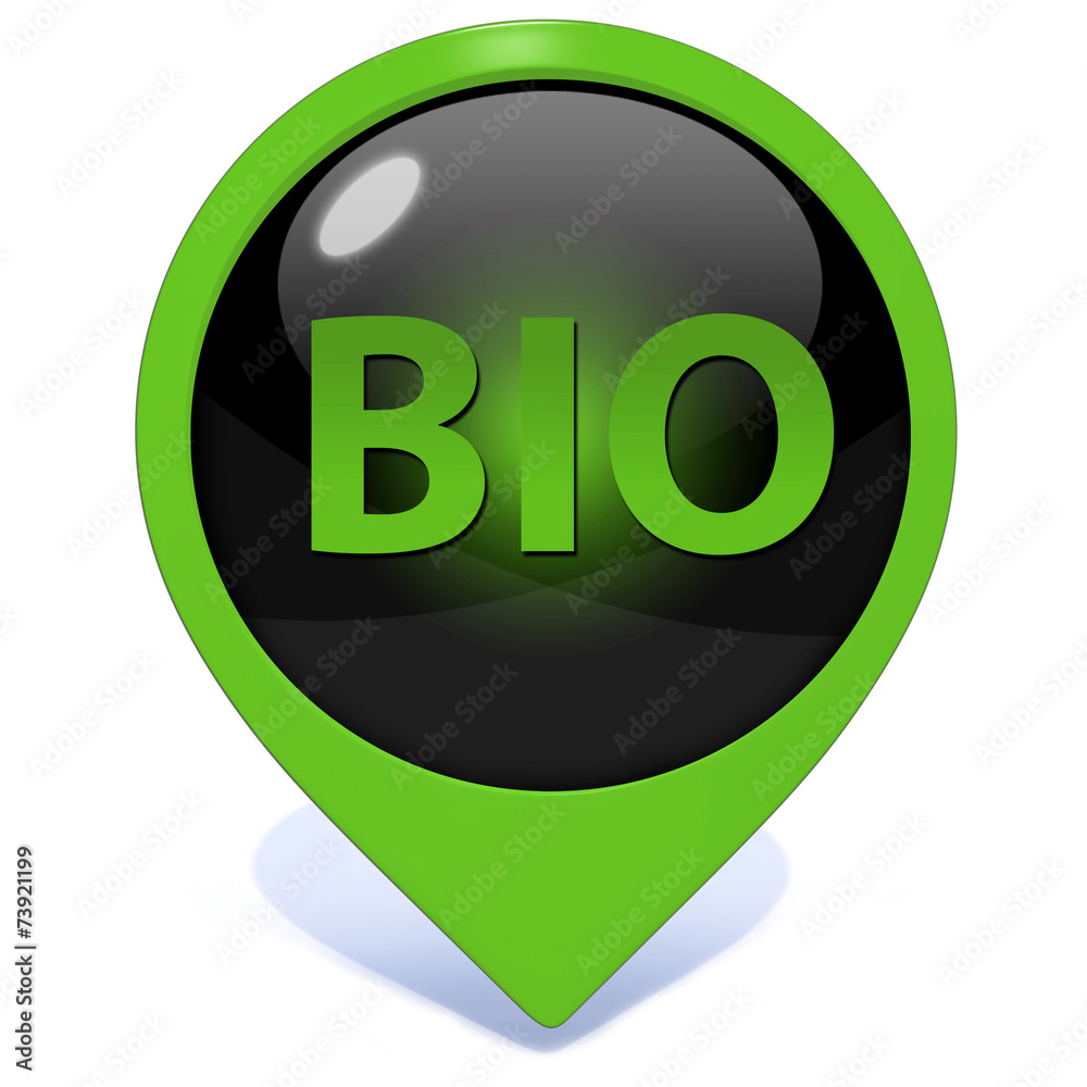 Bio pointer icon on white background Bio pointer icon on white background
