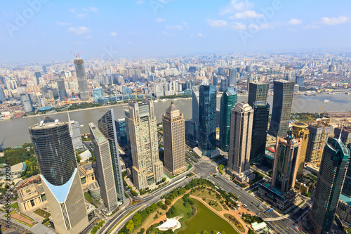 shanghai lujiazui financial center cityscape © ABCDstock